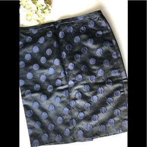 J.CREW FACTORY SATEEN JACQUARD DOT PENCIL SKIRT